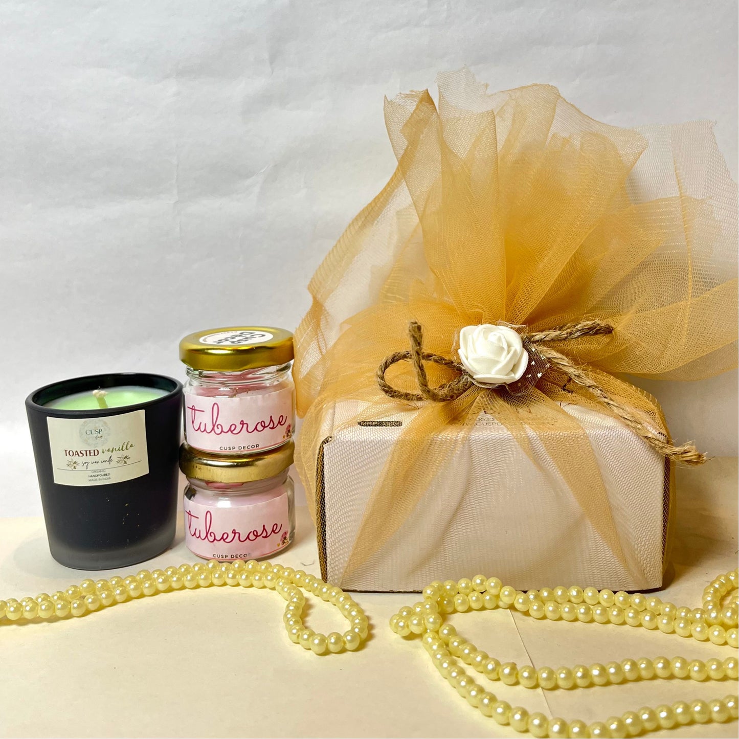 Matte Black Candle & Mini Candles Gift Set