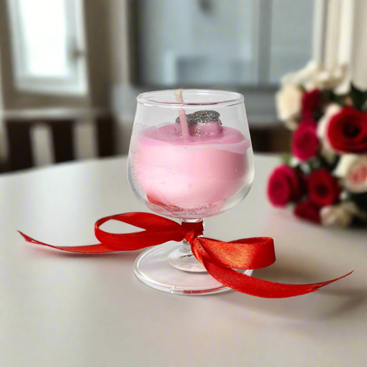 Wine Glass Elegant Candle in Tuberose (60g)