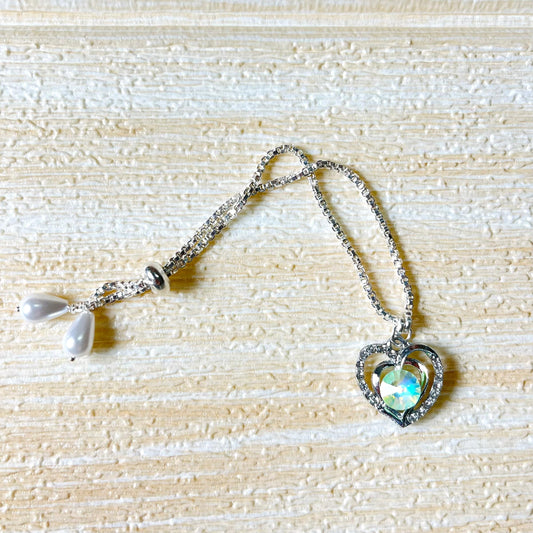 Heart Shaped Rainbow Bracelet | Handmade Jewellery